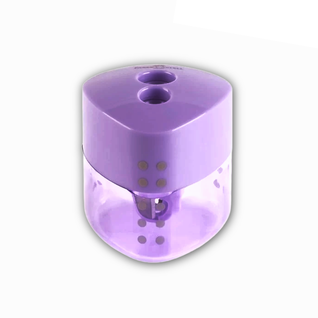 Ξύστρα Faber Castell Grip double hole Pencil sharpener 2 παστελ χρώματα