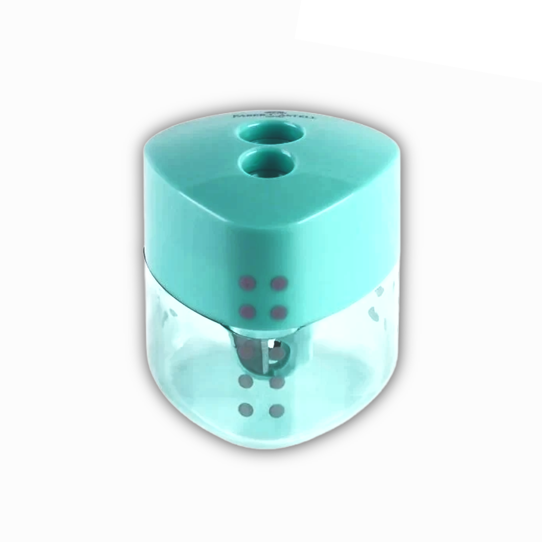 Ξύστρα Faber Castell Grip double hole Pencil sharpener 2 παστελ χρώματα