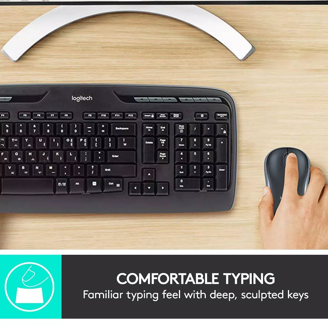 Logitech Wireless Combo MK330 Greek (920-003970) - Ασύρματο Πληκτρολόγιο και Ποντίκι Ελληνικά
