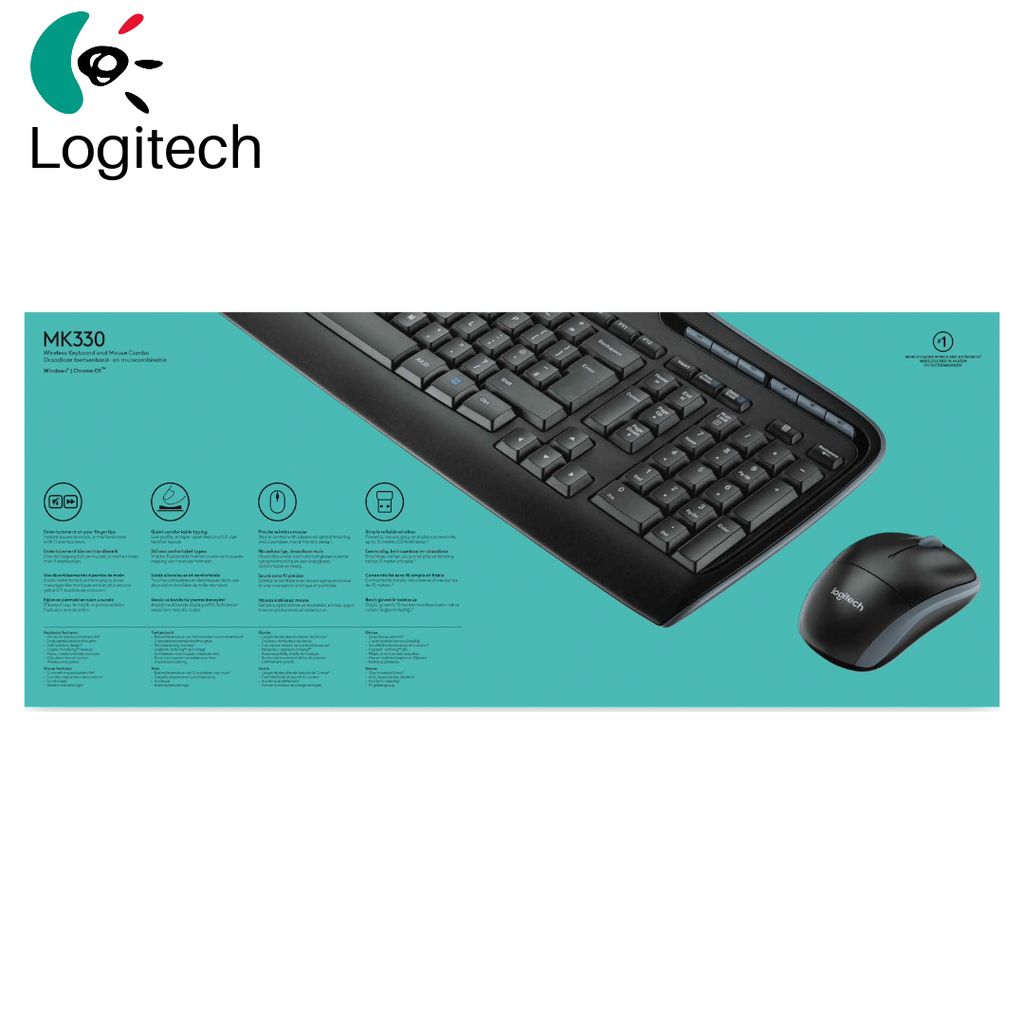 Logitech Wireless Combo MK330 Greek (920-003970) - Ασύρματο Πληκτρολόγιο και Ποντίκι Ελληνικά