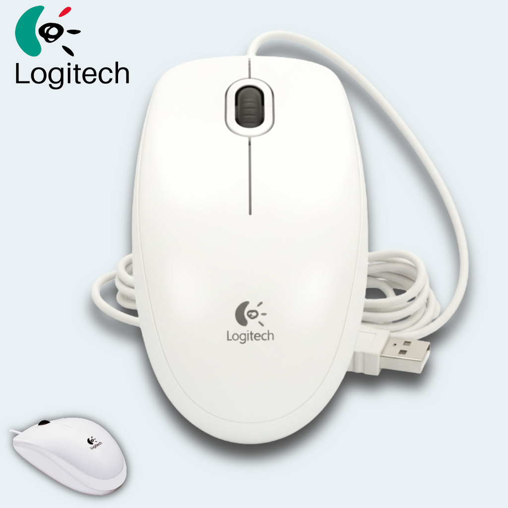 Logitech Mouse White B100 (910-003360) - Ενσύρματο ποντίκι
