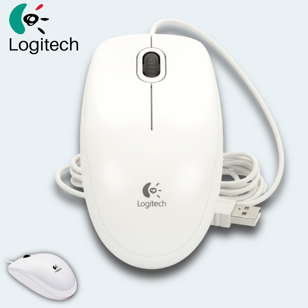 Logitech Mouse White B100 (910-003360) - Ενσύρματο ποντίκι