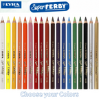 Lyra Super Ferby 10mm Colouring Pencils, 24 Colors - Χοντρό Μολύβι Ζωγραφικής Υψηλής Ποιότητας