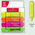 Faber-Castell Textliner Wallet 4Pcs Set Highlighters, 1-5mm tip - Μαρκαδόροι Υπογράμμισης