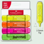 Faber-Castell Textliner Wallet 4Pcs Set Highlighters, 1-5mm tip - Μαρκαδόροι Υπογράμμισης