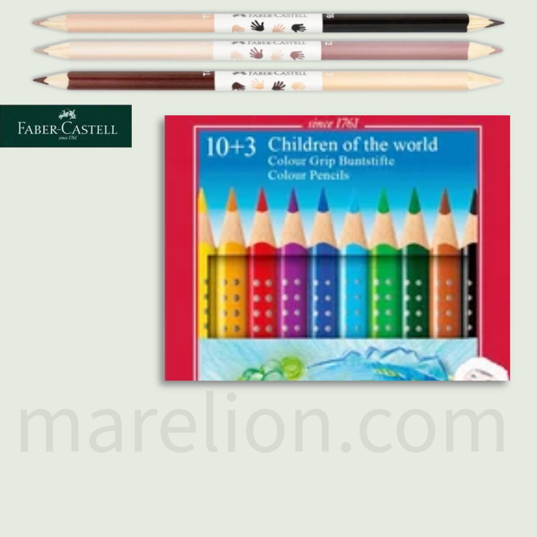 Faber-Castell Grip Triangular Colour Pencil Set 10+3 - Χρωματιστά Μολύβια