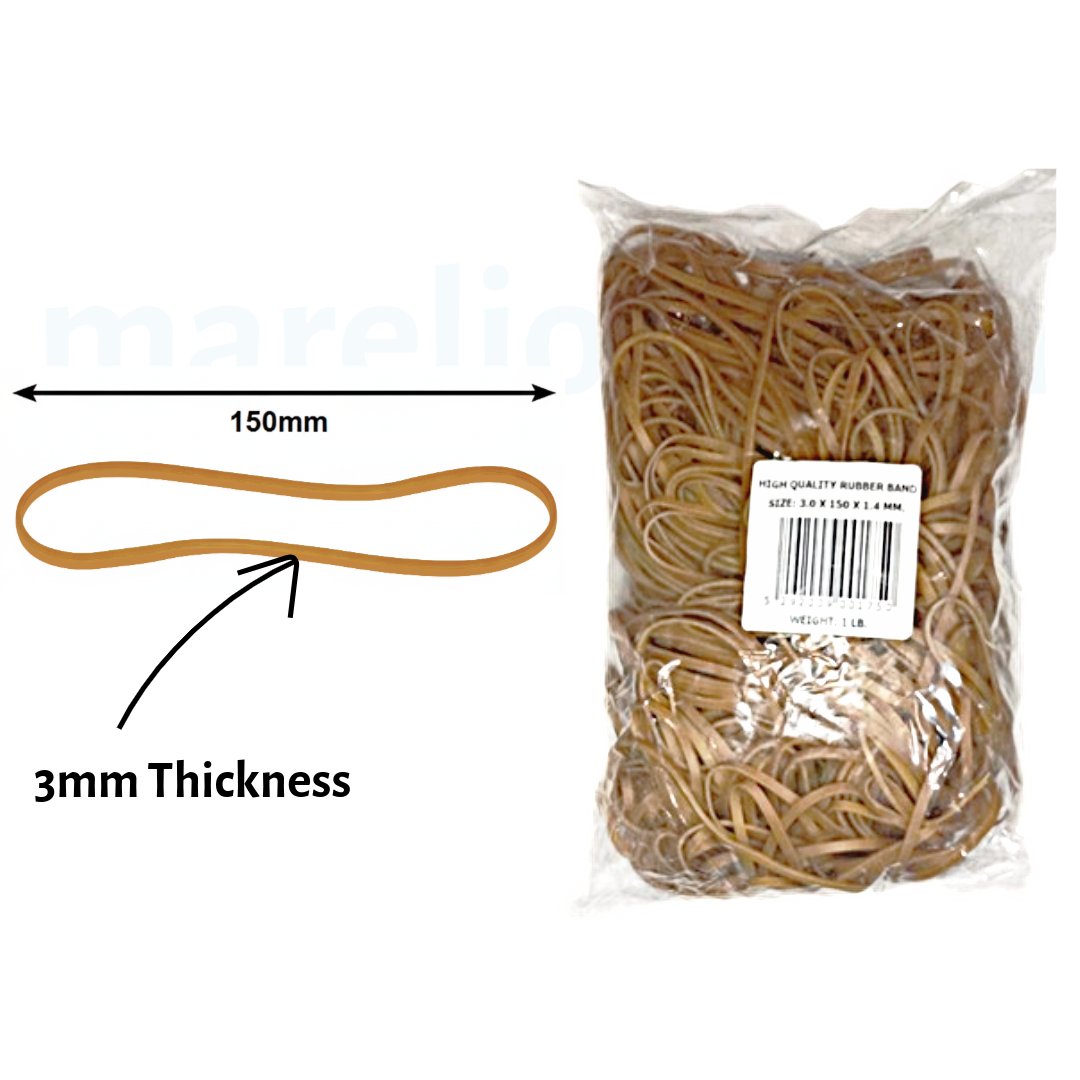 Office Rubber Bands 1LB (454gr) per Pack | 6 Sizes - Λαστιχάκια Γραφείου Διαφόρων Μεγεθών