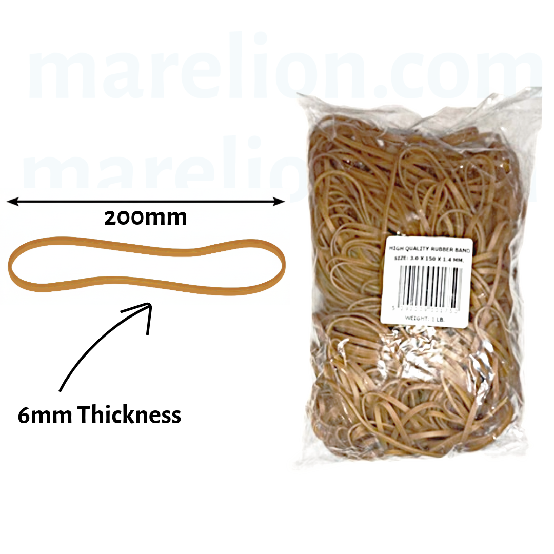 Office Rubber Bands 1LB (454gr) per Pack | 6 Sizes - Λαστιχάκια Γραφείου Διαφόρων Μεγεθών