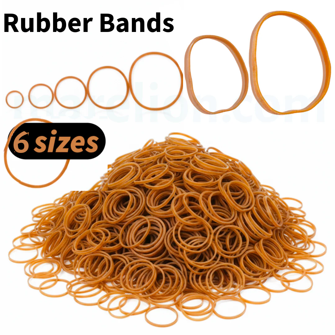 Office Rubber Bands 1LB (454gr) per Pack | 6 Sizes - Λαστιχάκια Γραφείου Διαφόρων Μεγεθών