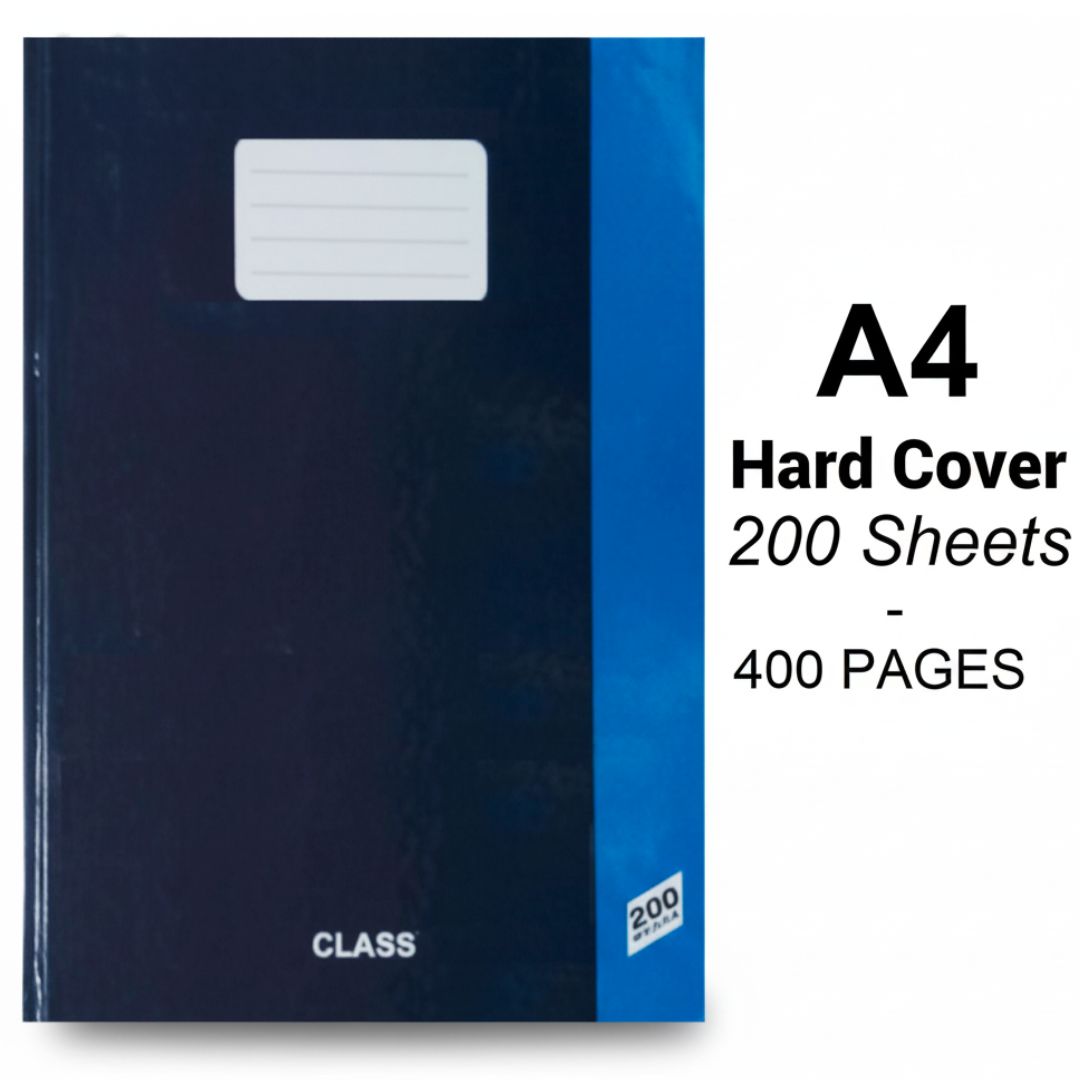 Class A4 Hard Cover Notebook 100/200 Sheets - Τετράδιο Α4 Σκληρό Εξώφυλλο