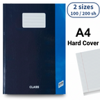 Class A4 Hard Cover Notebook 100/200 Sheets - Τετράδιο Α4 Σκληρό Εξώφυλλο
