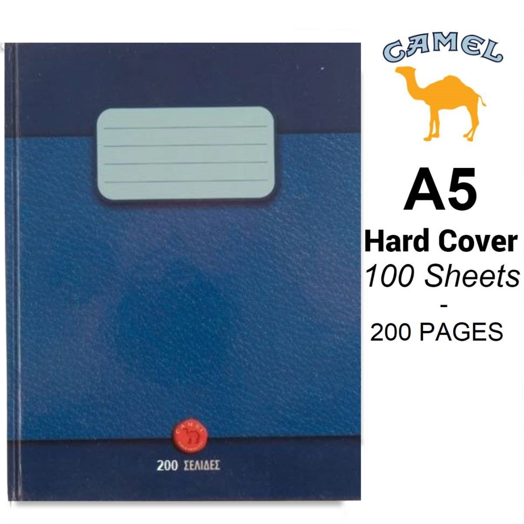 Camel A5 Hard Cover Notebook 100 Sheets - Τετράδιο Α5 Σκληρό Εξώφυλλο 100 Φύλλα