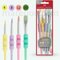 Faber-Castell Soft Touch Brush Pastel Colours Set of 4 - Μαρκαδόροι Πινέλο Παστέλ Χρώματα
