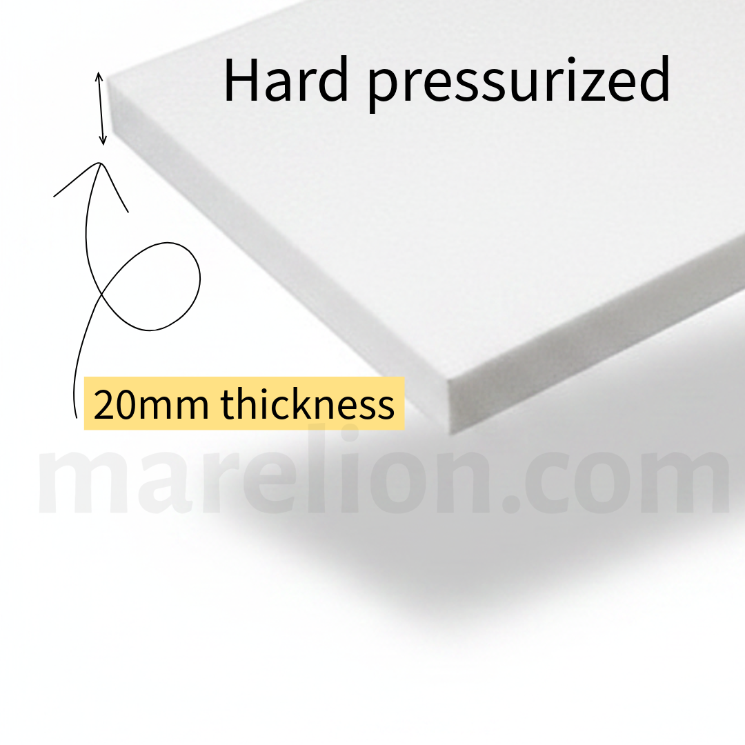 Compressed Polyester Board White 20mm - Σκληρή Πολυστερίνη 20mm, Σε 3 Μεγέθη (A3 / A4 / A5)