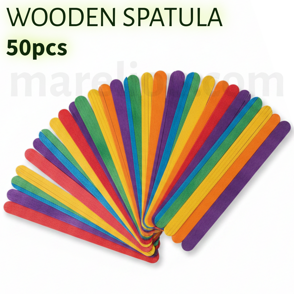 The Littlies Jumbo Craft Sticks 150mm Set 80pcs Coloured - Χρωματιστά Ξυλάκια Σπάτουλα Χειροτεχνία DIY