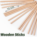 Cylindrical Craft Sticks 4x100mm Set 100pcs - Κυλινδρικά Ξυλάκια Χειροτεχνία DIY