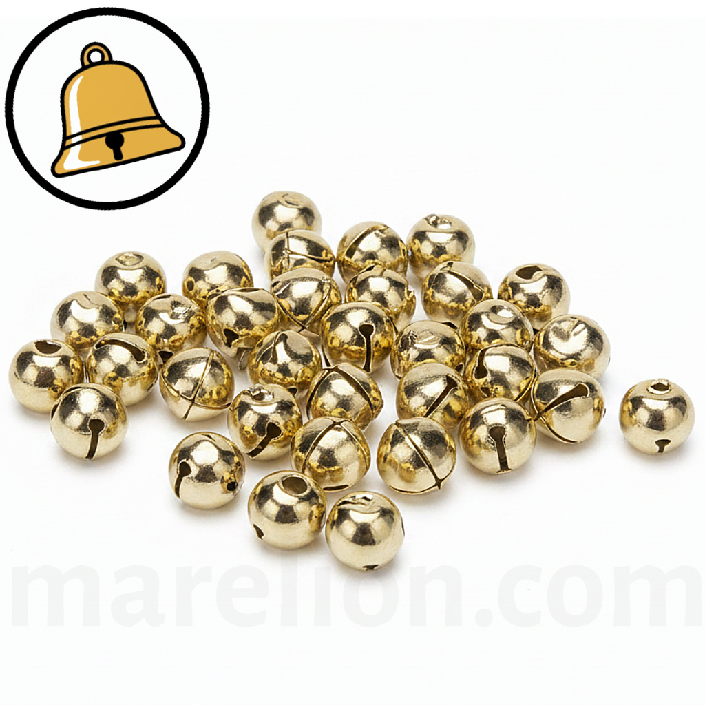 Gold Jingle Bells Set 30pcs Mixed 8mm / 10mm / 12mm - Κουδουνάκια Χρυσά Χειροτεχνία DIY