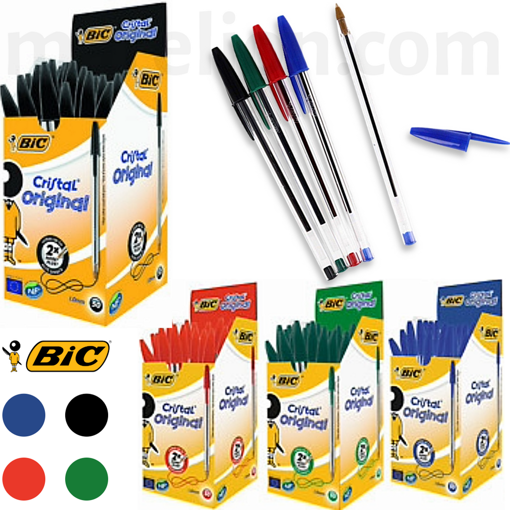 Bic Cristal Original Ballpoint Pen Medium 1.0mm - Στυλό Διαρκείας | Μπλε | Κόκκινο | Μαύρο | Πράσινο - ΧΟΝΔΡΙΚΗ ΠΩΛΗΣΗ