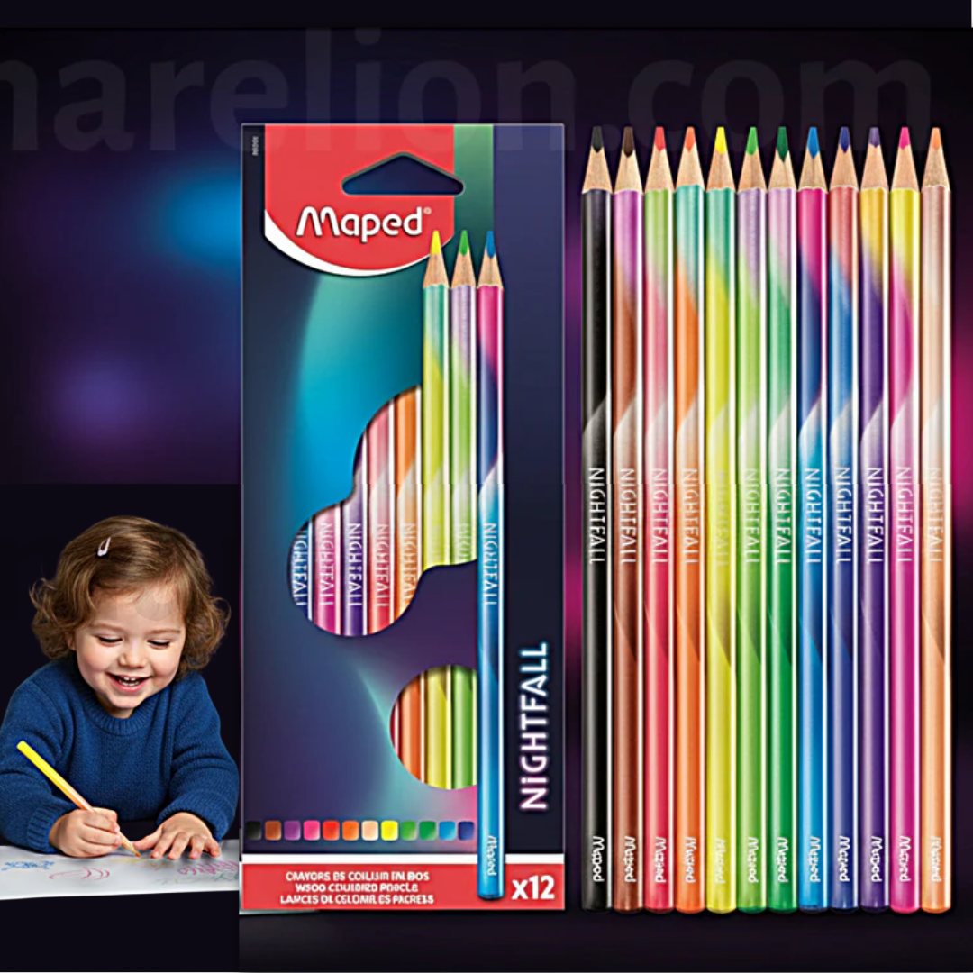 Maped Nightfall Colouring Pencils Set 12 - Ξυλομπογιές Gradient 12 Τεμαχίων