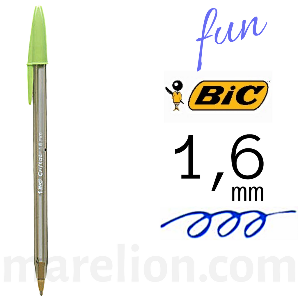 BIC Cristal Fun Ballpoint Pen 1.6mm Assorted Colors - Στυλό Διαρκείας Χοντρό 5 Χρώματα