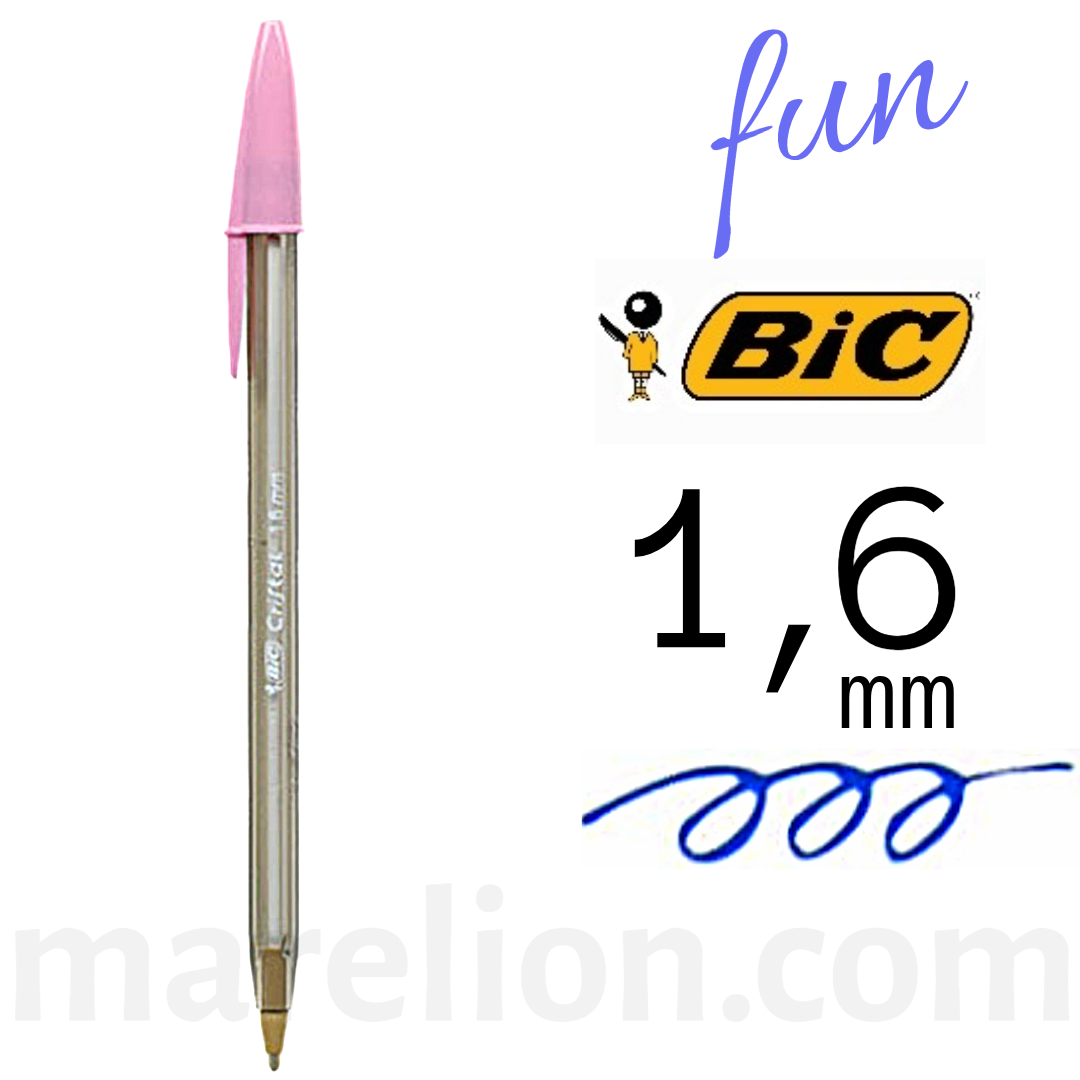 BIC Cristal Fun Ballpoint Pen 1.6mm Assorted Colors - Στυλό Διαρκείας Χοντρό 5 Χρώματα