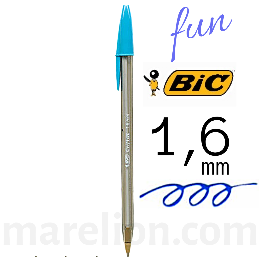 BIC Cristal Fun Ballpoint Pen 1.6mm Assorted Colors - Στυλό Διαρκείας Χοντρό 5 Χρώματα