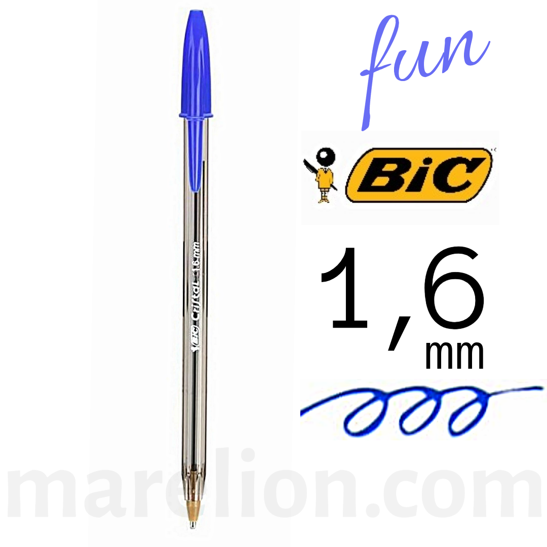 BIC Cristal Fun Ballpoint Pen 1.6mm Assorted Colors - Στυλό Διαρκείας Χοντρό 5 Χρώματα