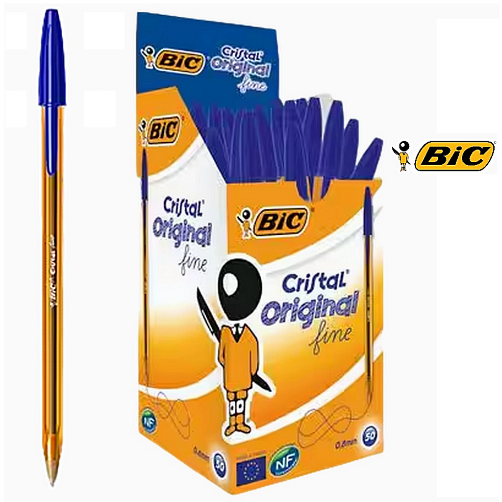 BIC Cristal Fine Ballpoint Pen Blue - Στυλό Διαρκείας Λεπτό Μπλε - ΧΟΝΔΡΙΚΗ ΠΩΛΗΣΗ
