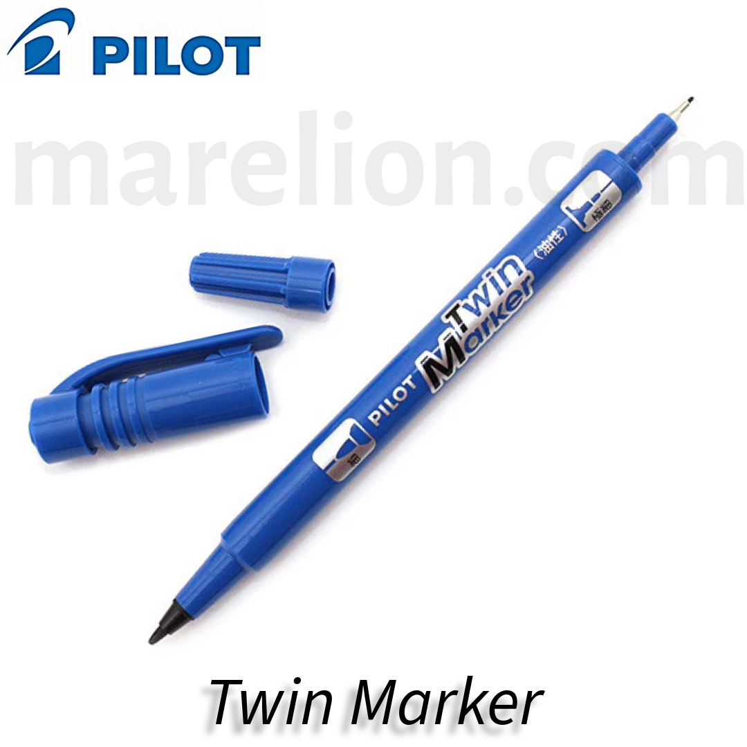 Pilot Twin Marker Fine & Extra Fine 0.5mm / 2.0mm - Assorted Colors - Μαρκαδόρος Διπλής Μύτης 3 Χρώματα