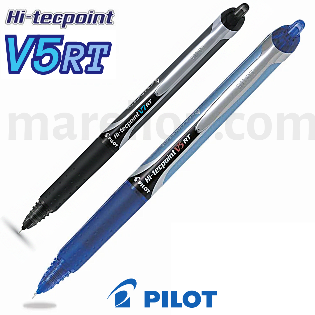 Pilot Hi-Tecpoint V7 RT Rollerball Pen 0.5mm Black | Blue Color - Στυλό Rollerball 2 Χρώματα