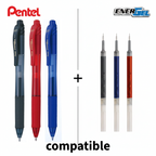 Pentel EnerGel Gel Pen Refill, 0.5mm | 0.7mm | 1.0mm, Metal Tip - Ανταλλακτικό Στυλό, Μπλε, Μαύρο, Κόκκινο - ΧΟΝΔΡΙΚΗ ΠΩΛΗΣΗ