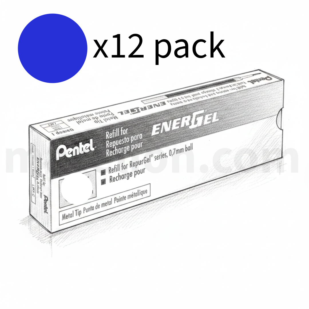 Pentel EnerGel Gel Pen Refill, 0.5mm | 0.7mm | 1.0mm, Metal Tip - Ανταλλακτικό Στυλό, Μπλε, Μαύρο, Κόκκινο - ΧΟΝΔΡΙΚΗ ΠΩΛΗΣΗ