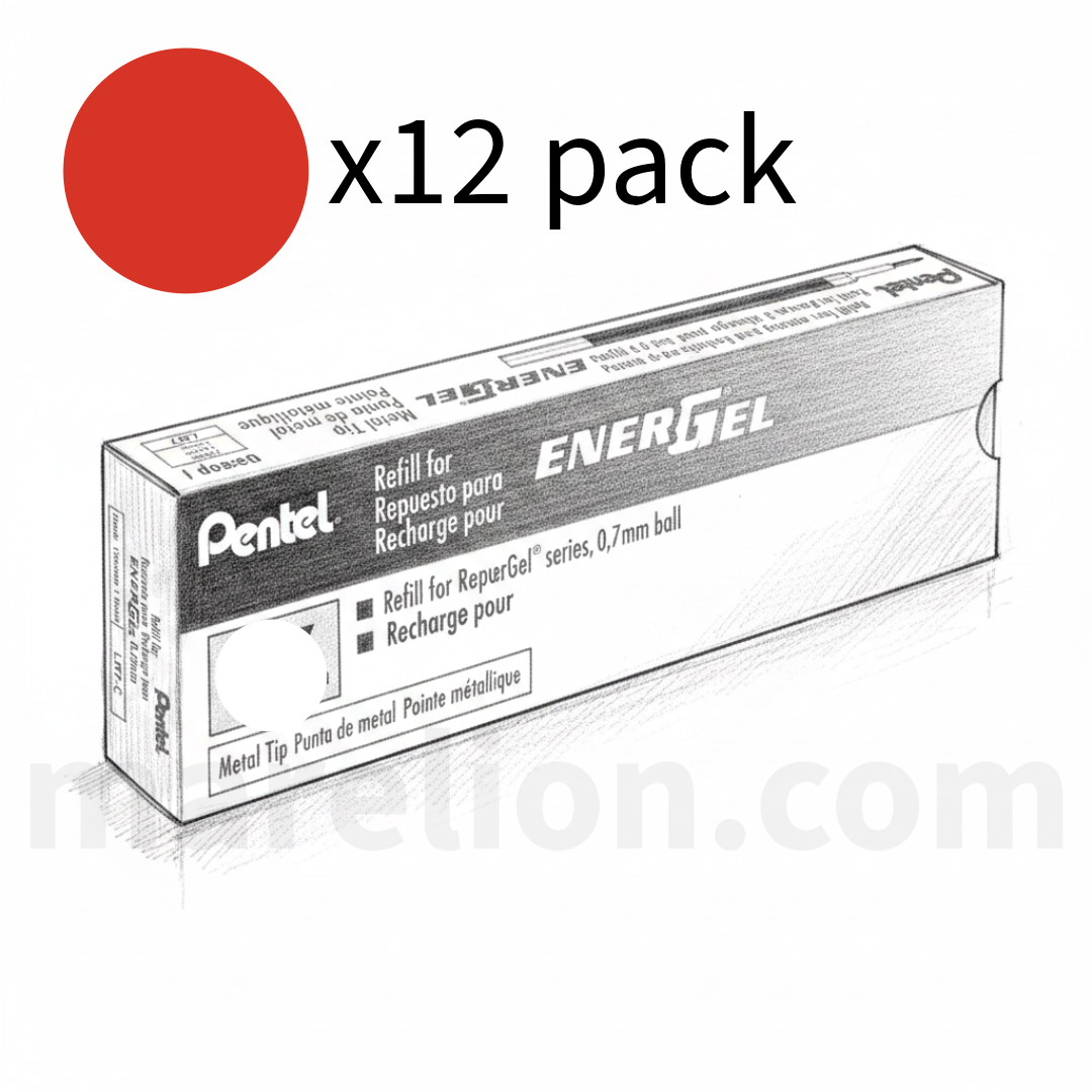 Pentel EnerGel Gel Pen Refill, 0.5mm | 0.7mm | 1.0mm, Metal Tip - Ανταλλακτικό Στυλό, Μπλε, Μαύρο, Κόκκινο - ΧΟΝΔΡΙΚΗ ΠΩΛΗΣΗ
