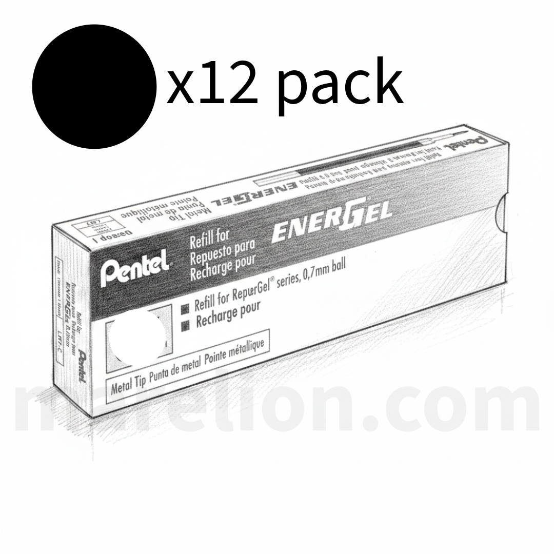 Pentel EnerGel Gel Pen Refill, 0.5mm | 0.7mm | 1.0mm, Metal Tip - Ανταλλακτικό Στυλό, Μπλε, Μαύρο, Κόκκινο - ΧΟΝΔΡΙΚΗ ΠΩΛΗΣΗ