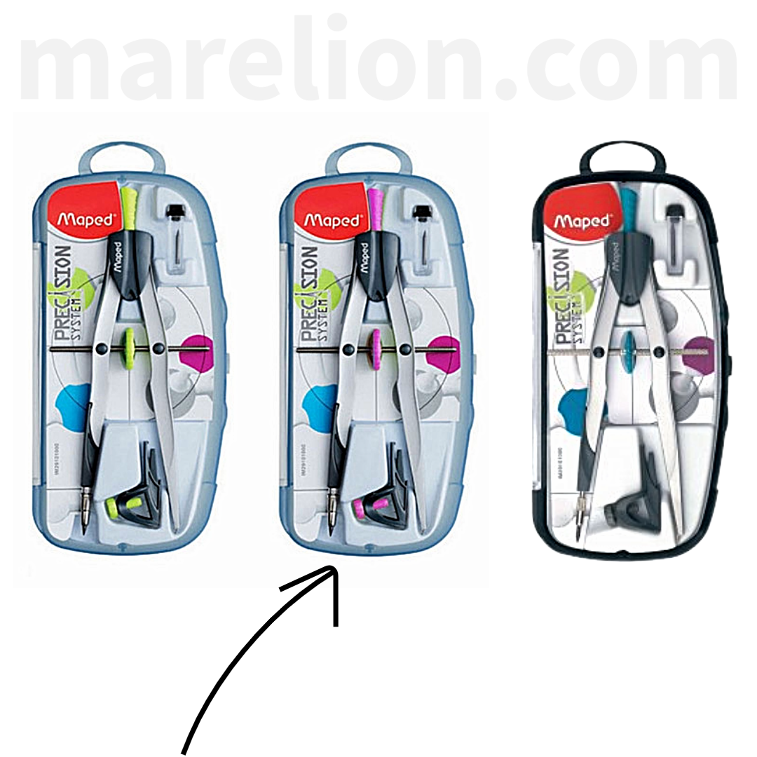 Maped Precision Compass Set 3pcs with Screw, 3 Colors to choose - 16cm long - Διαβήτης Γεωμετρικά Σετ 3 Τεμαχίων