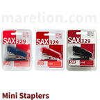 SAX 329 Mini Stapler 25 Sheets with Built-in Staple Remover, 7cm Long - Μίνι Συρραπτικό με Αποσυρραπτικό