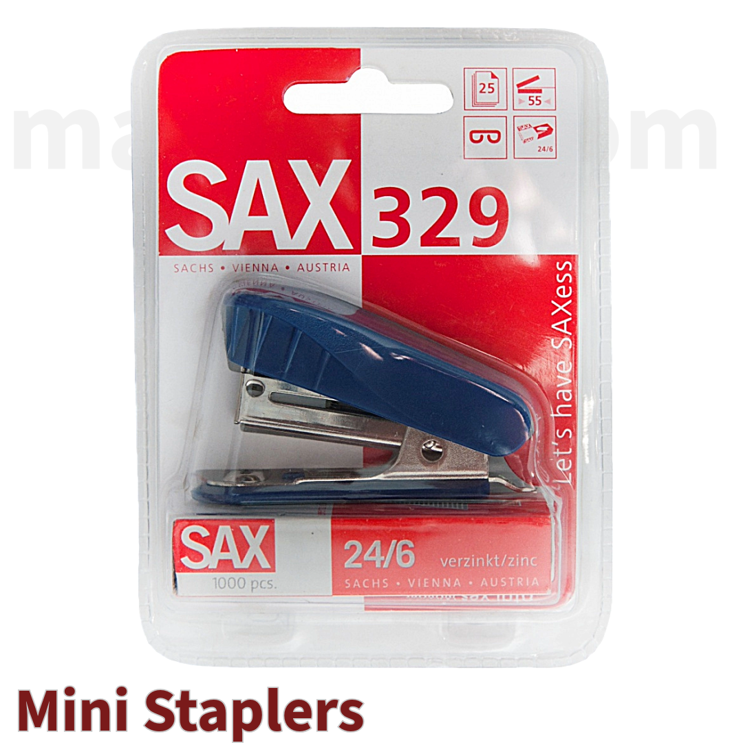 SAX 329 Mini Stapler 25 Sheets with Built-in Staple Remover, 7cm Long - Μίνι Συρραπτικό με Αποσυρραπτικό