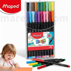 ΠΕΝΝΑΚΙΑ Maped 0.4mm Pack Of 20 Graph Peps Fine Liners Sketch Pens Multicolour ΖΩΓΡΑΦΙΚΗ

