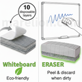 Cox WhiteBoard Eraser with 10 Refills, SMALL (9cm Long) - Σπόγγος Ασπροπίνακα με 10 Ανταλλακτικά Στρώματα
