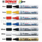 Snowman Paint Markers Dual Tip 1.5mm to 4mm | Set of 7 Colours - Μαρκαδόρος Μπογιάς Διπλής Όψης 7 Χρώματα