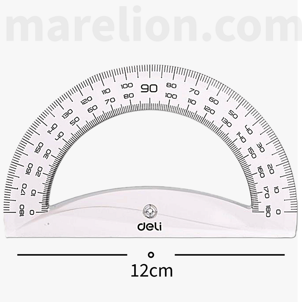 Deli Easy-Grab 180° Protractor 12cm - Μοιρογνωμόνιο Γεωμετρικά Όργανα
