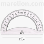 Deli Easy-Grab 180° Protractor 12cm - Μοιρογνωμόνιο Γεωμετρικά Όργανα