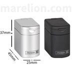 Brunnen Double Hole Metal Pencil Sharpener Silver | Black - Ξύστρα Διπλή Μεταλλική