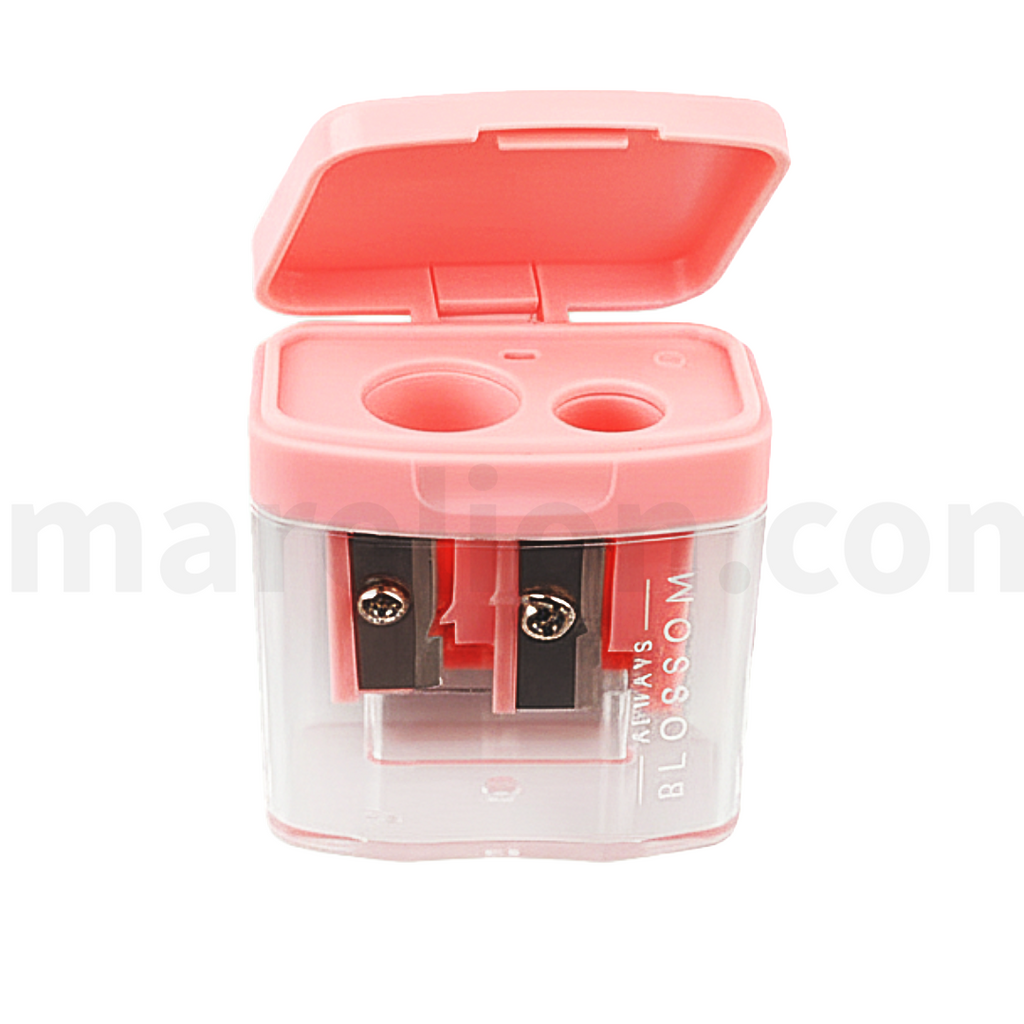 Deli Double Hole Barrel Pencil Sharpener 4 Colours - Ξύστρα Βαρελάκι Διπλή Πλαστική
