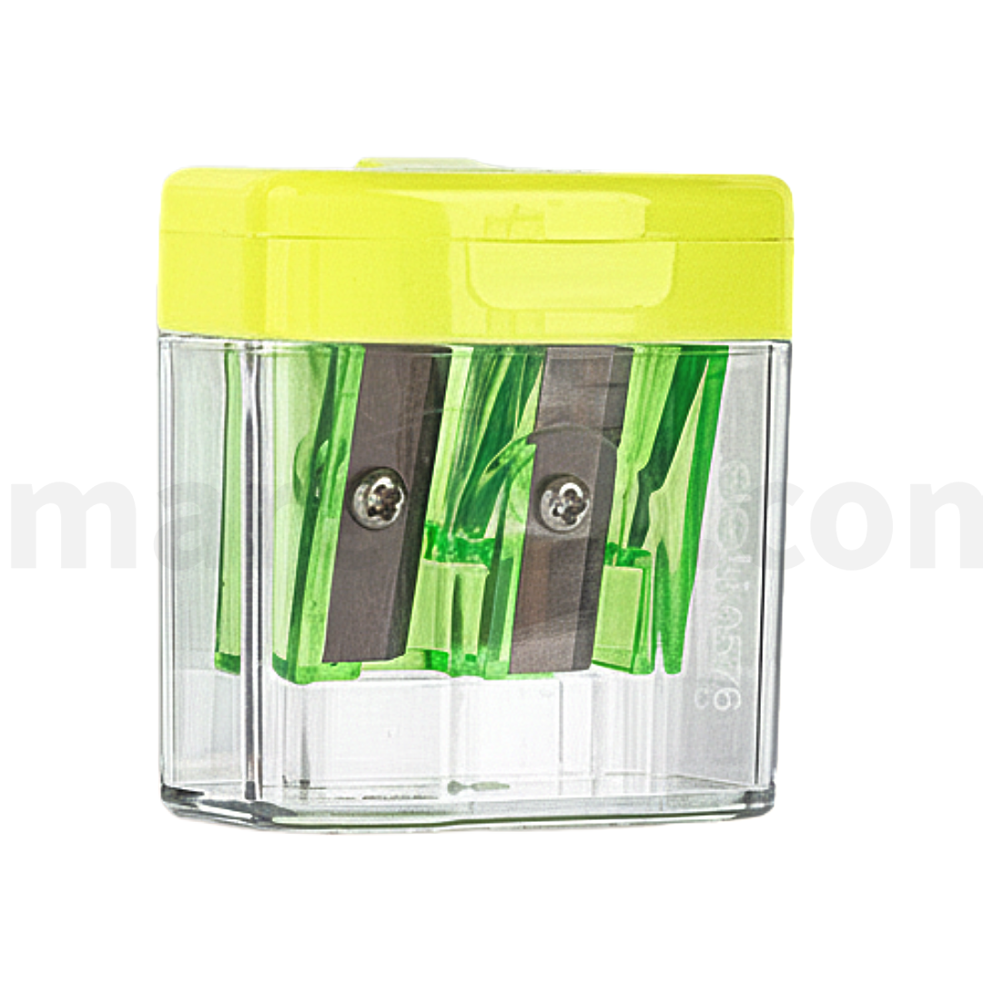 Deli Double Hole Barrel Pencil Sharpener 4 Colours - Ξύστρα Βαρελάκι Διπλή Πλαστική