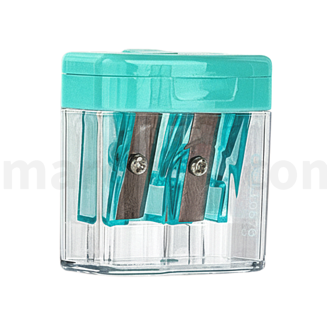 Deli Double Hole Barrel Pencil Sharpener 4 Colours - Ξύστρα Βαρελάκι Διπλή Πλαστική