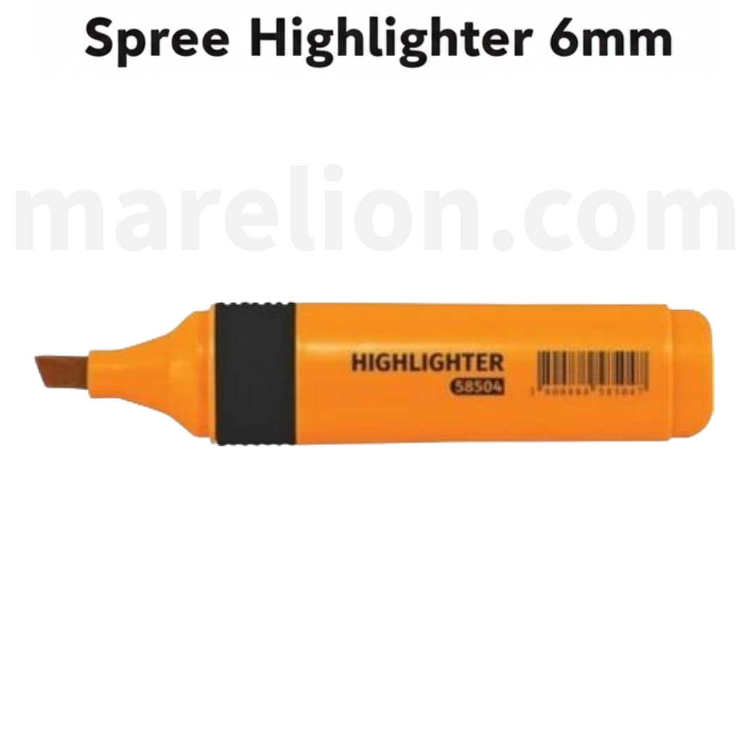 Spree Highlighter 6mm tip - 6 Colours - Μαρκαδόρος Υπογράμμισης