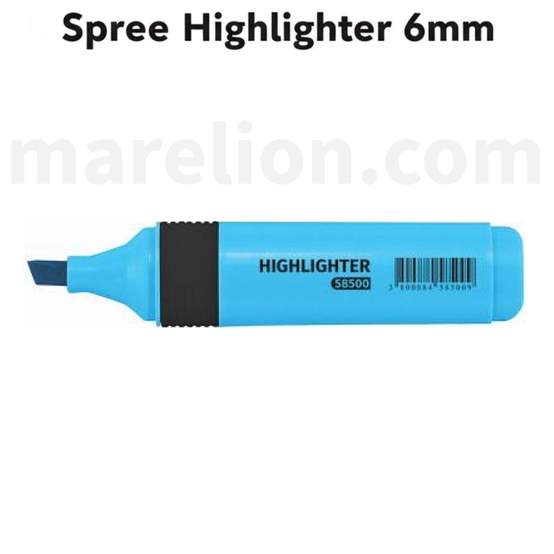 Spree Highlighter 6mm tip - 6 Colours - Μαρκαδόρος Υπογράμμισης
