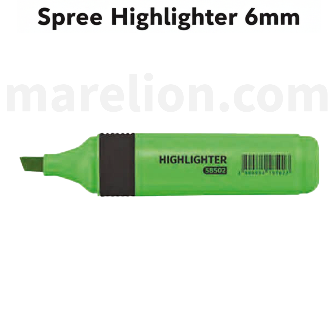 Spree Highlighter 6mm tip - 6 Colours - Μαρκαδόρος Υπογράμμισης