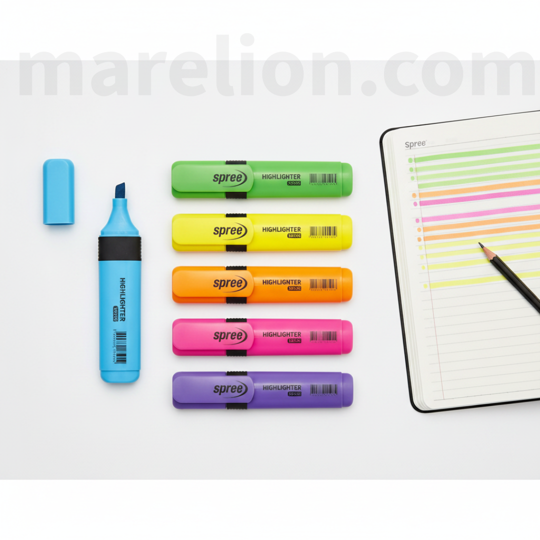 Spree Highlighter 6mm tip - 6 Colours - Μαρκαδόρος Υπογράμμισης